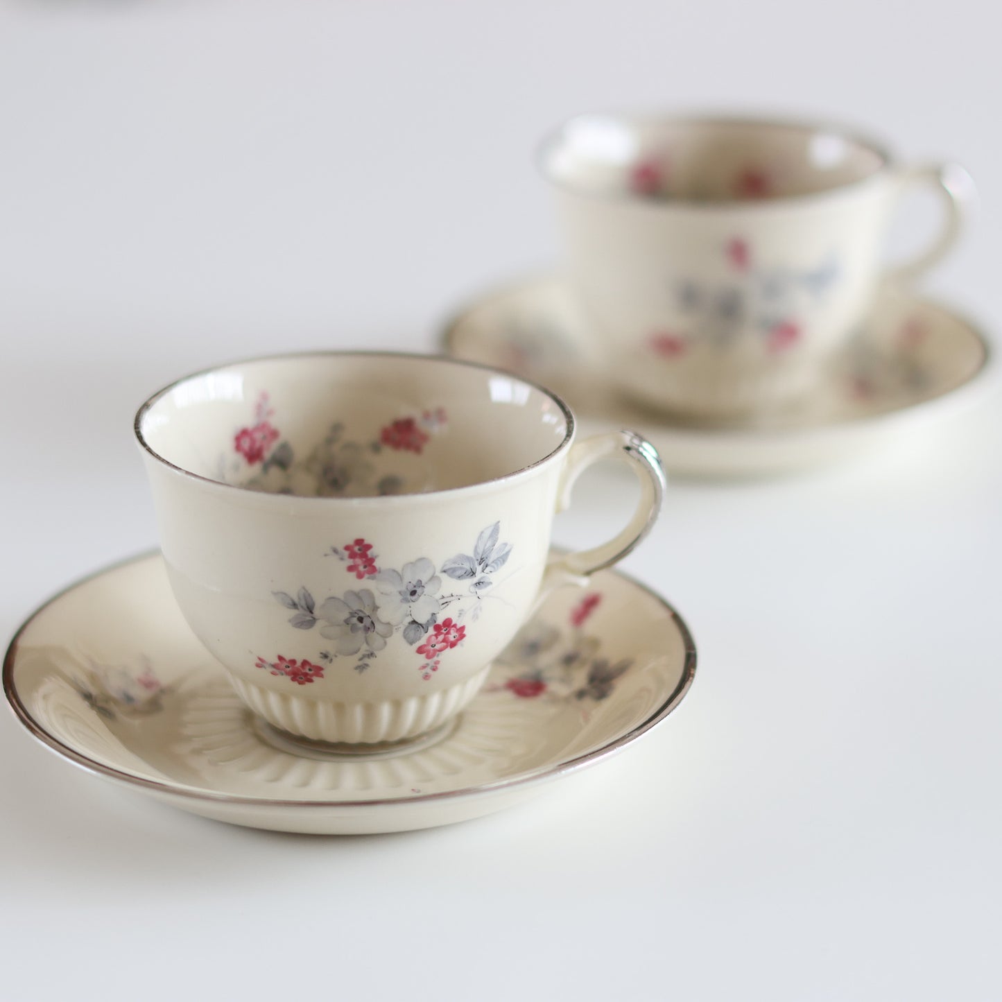 unknown (名称不明)  retro flower cup & saucer / arabia (アラビア)