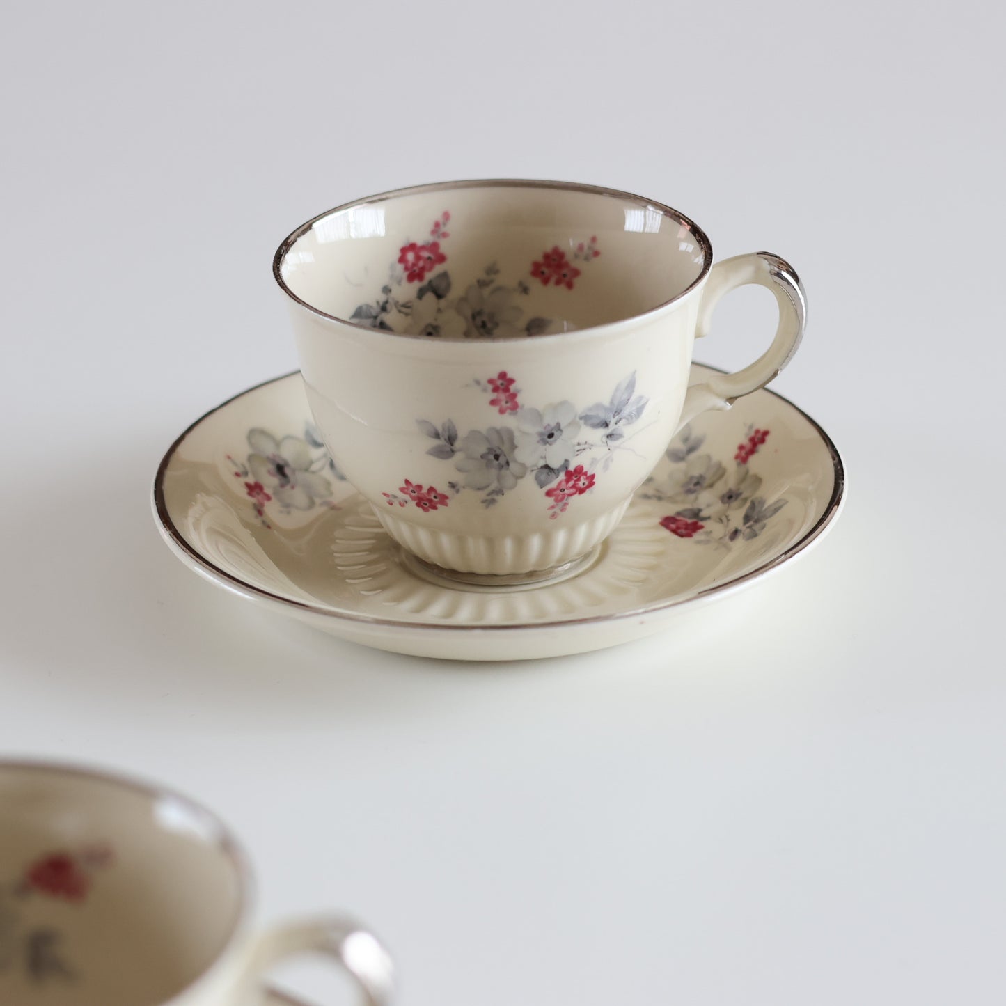 unknown (名称不明)  retro flower cup & saucer / arabia (アラビア)