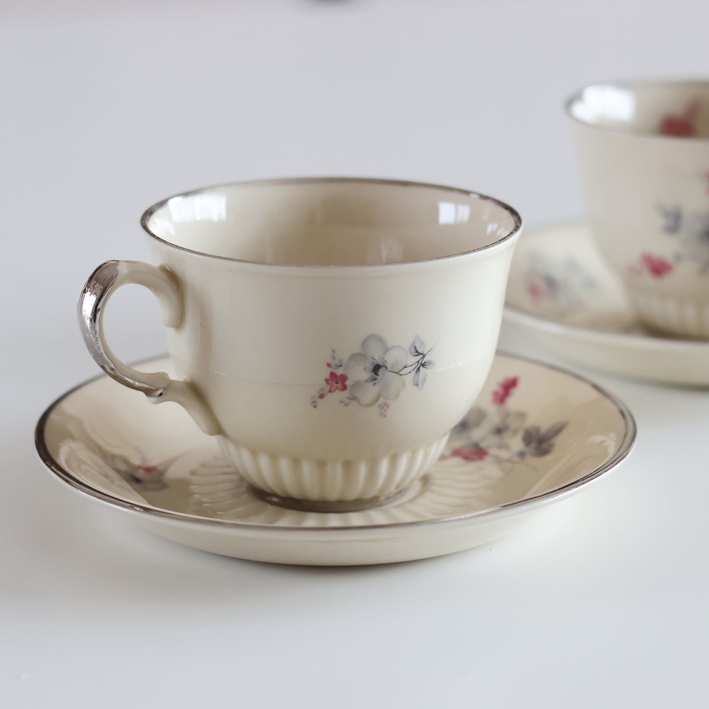 unknown (名称不明)  retro flower cup & saucer / arabia (アラビア)