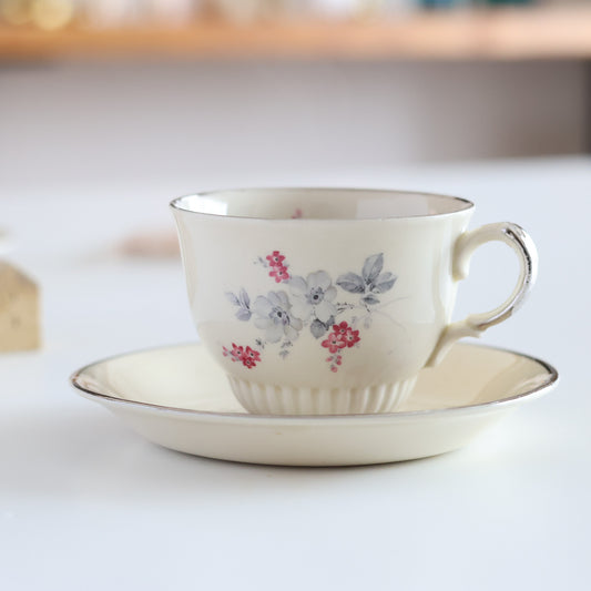 unknown (名称不明)  retro flower cup & saucer / arabia (アラビア)