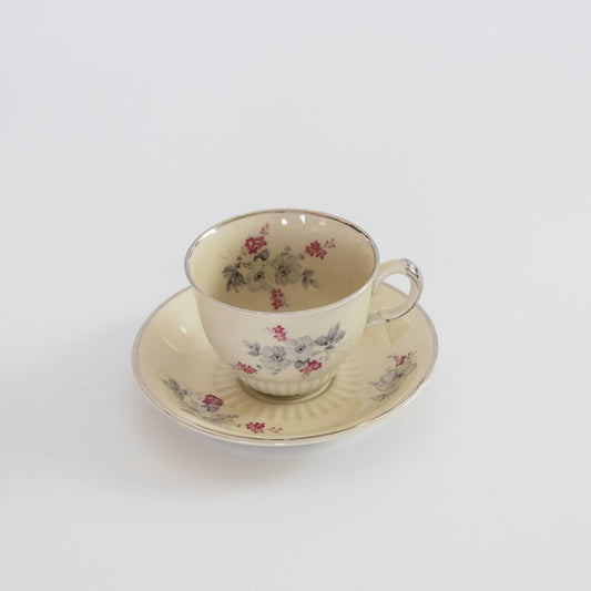 unknown (名称不明)  retro flower cup & saucer / arabia (アラビア)